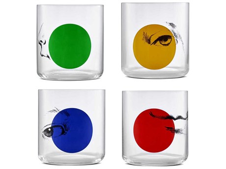 NUDE Finesse Clear Rock and Pop Whisky Glass Set of 4