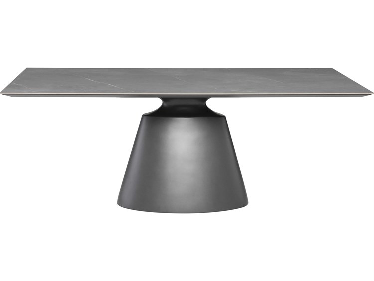 Nuevo Rectangular Ceramic Grey Titanium Dining Table NUEHGNE321