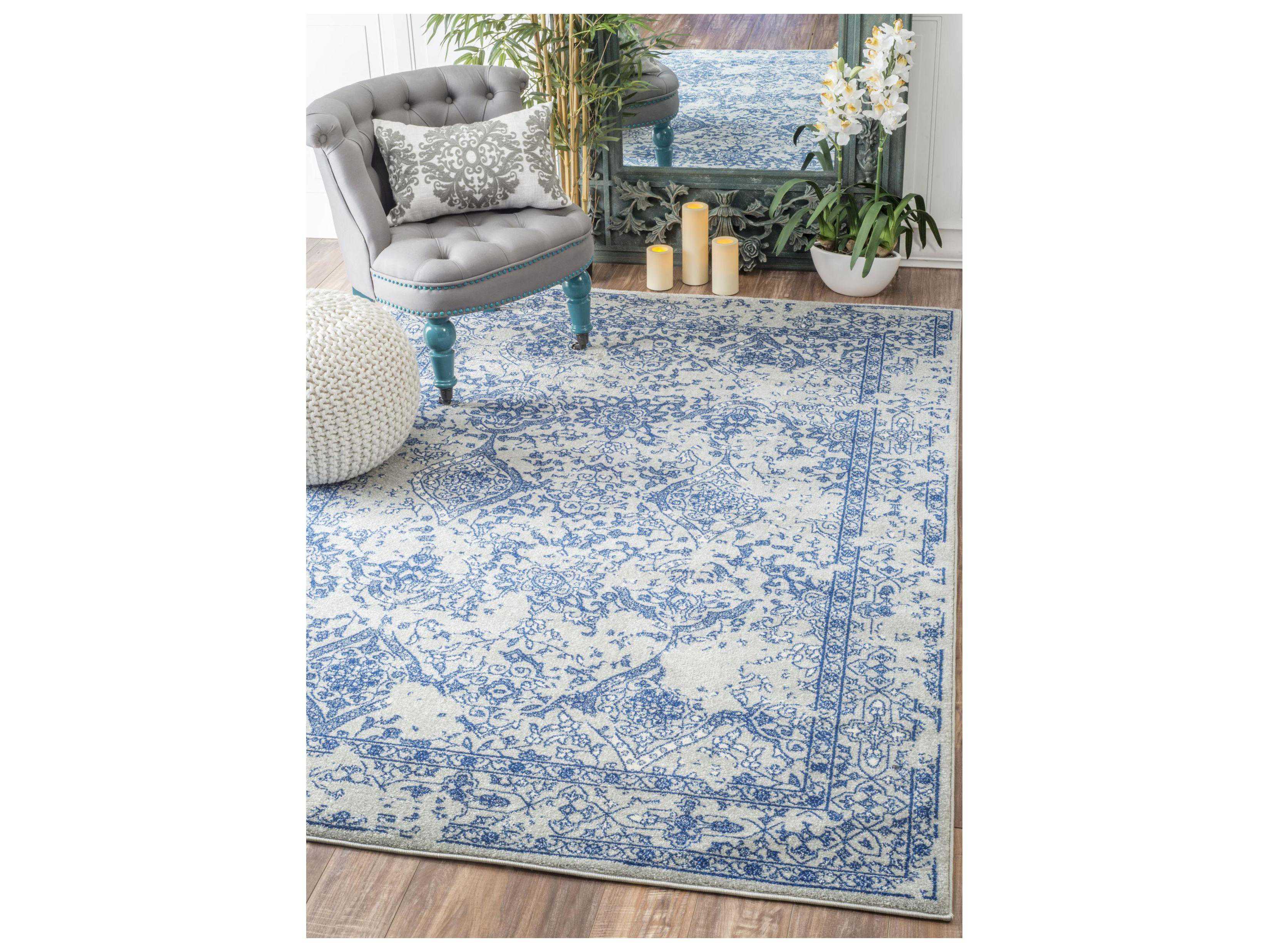 Nuloom Bodrum Vintage Odell Light Blue Area Rug