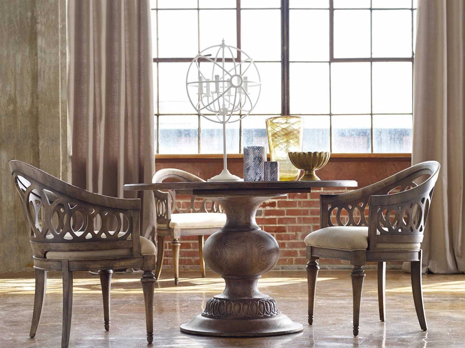 Hooker Furniture Melange Light Wood Arm Dining Chair (OPEN BOX