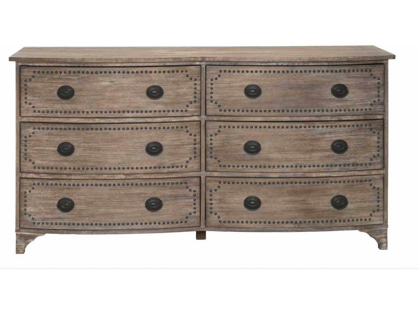 Orient Express Furniture Ellison Gray Wash Six Drawer Double Dresser