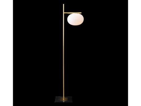 Oluce Alba Anodic Bronze Glass Floor Lamp