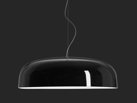 Oluce Canopy 1-Light Lacquered Black Bowl Pendant
