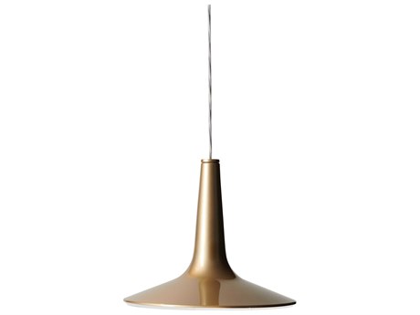 Oluce Kin 1-Light Satin Gold LED Round Mini Pendant