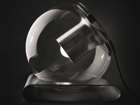 Oluce The Globe Plated Nickel Glass Table Lamp