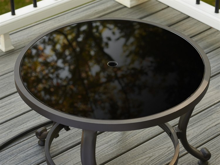 Outdoor Greatroom Classic Black Tempered Glass 20'' Round Burner Cover