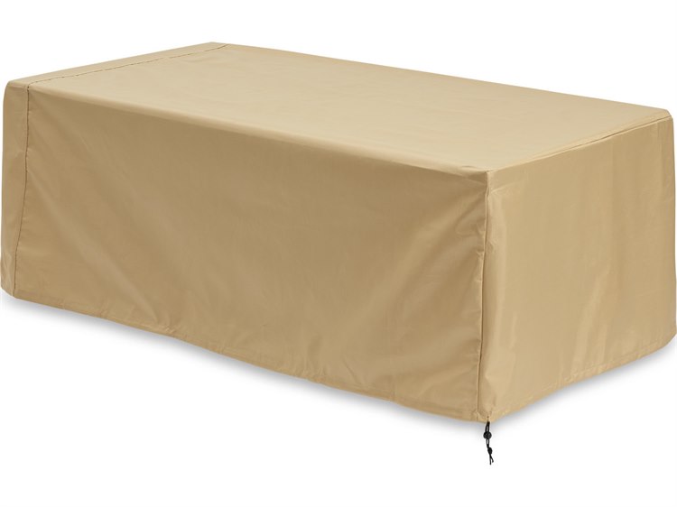 Outdoor Greatroom Linear Tan Protective Cover for Stainless Steel Key Largo Fire Table
