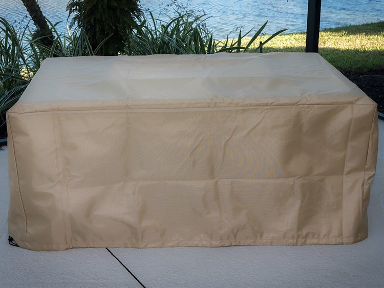 Outdoor Greatroom Rectangular Tan Protective Cover for Brooks Kenwood Rectangular and Sierra Linear Fire Tables