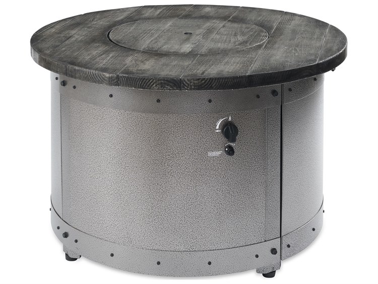 Outdoor Greatroom Edison Aluminum 39''Wide Round Fire Pit Table