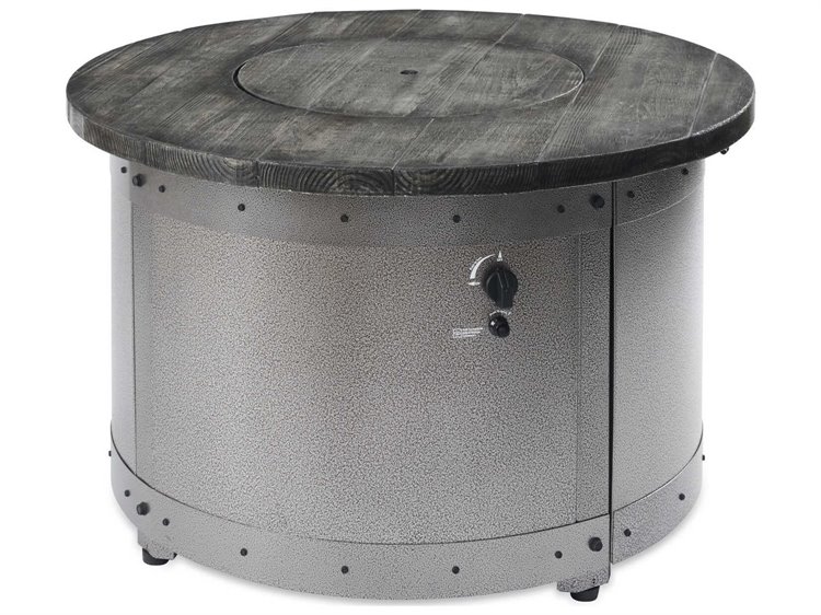 Outdoor Greatroom Edison Aluminum Round Fire Pit Table