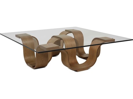 Oggetti Square Glass Brown Coffee Table
