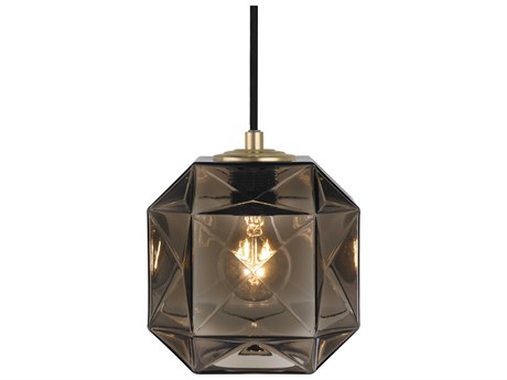 Oggetti Mimo 1-Light Bronze Glass Geometric Mini Pendant