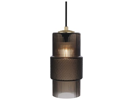 Oggetti Mimo 1-Light Bronze Glass Cylinder Mini Pendant