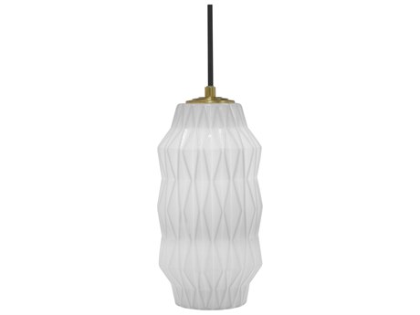 Oggetti Mimo 1-Light White Glass Geometric Mini Pendant