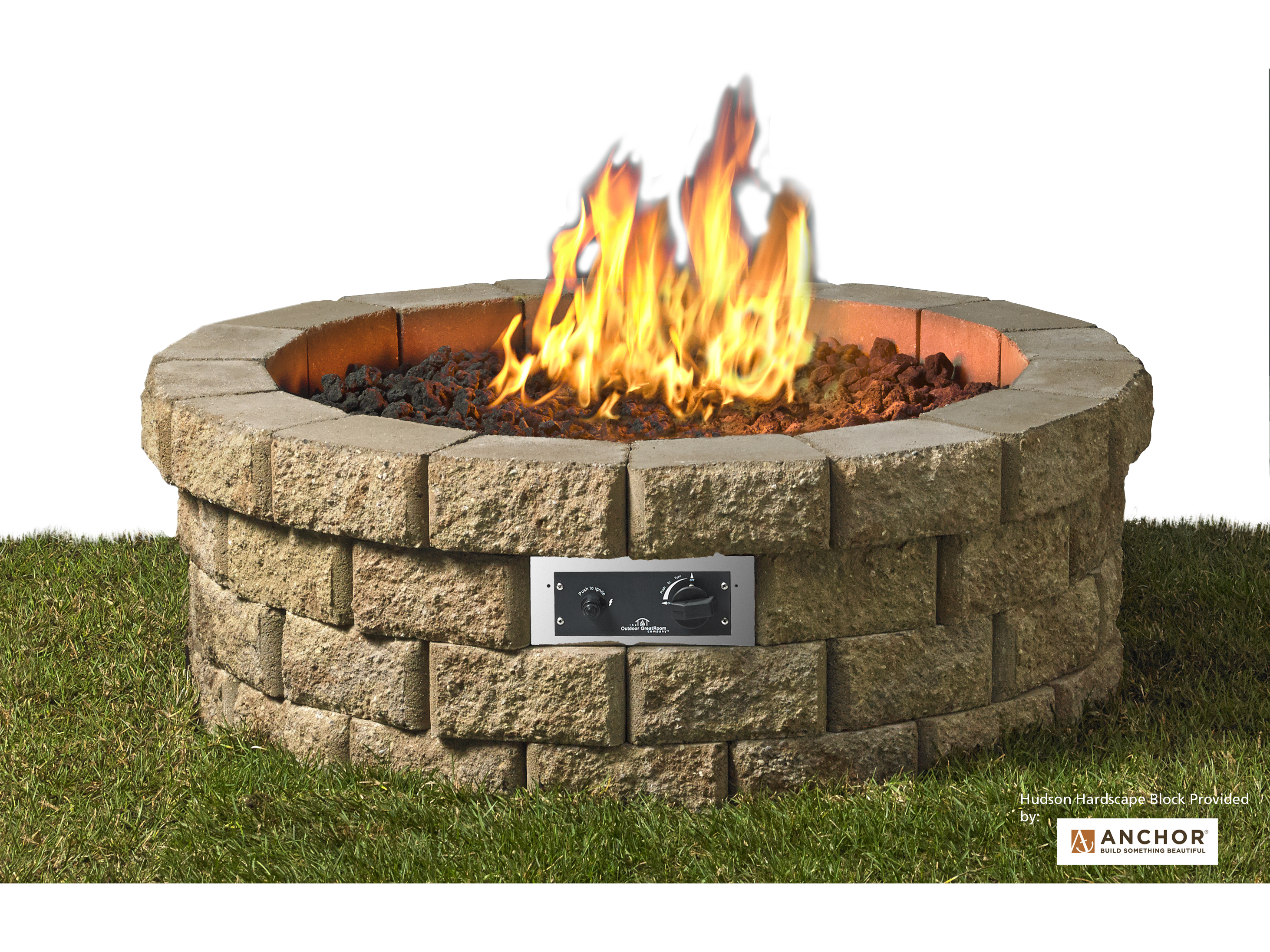 Outdoor Greatroom Classic Hudson Stone, Outdoor Fire Pit Kit Gas
