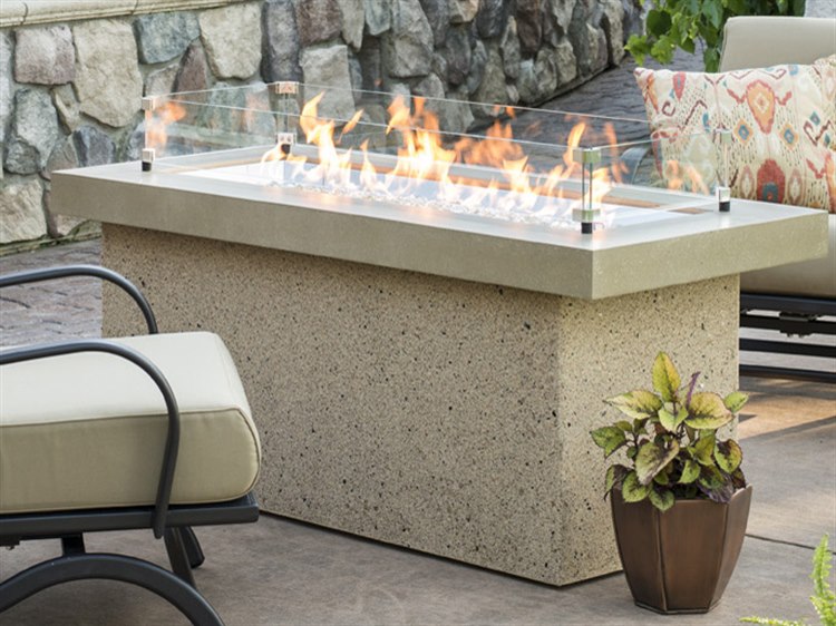 Outdoor Greatroom Key Largo Crystal Fire Pit With Brown Supercast