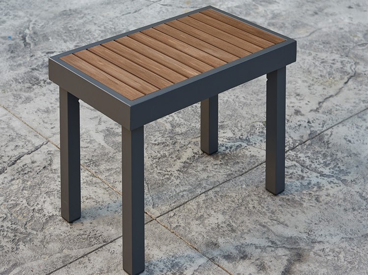 Outdoor Greatroom Kenwood Aluminum Graphite Grey Short Bench