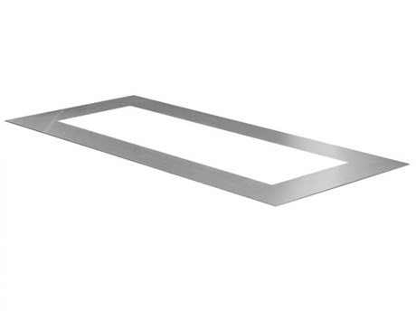 Outdoor Greatroom Stainless Steel Top Overlay for Linear Gas Fire Pit Tables