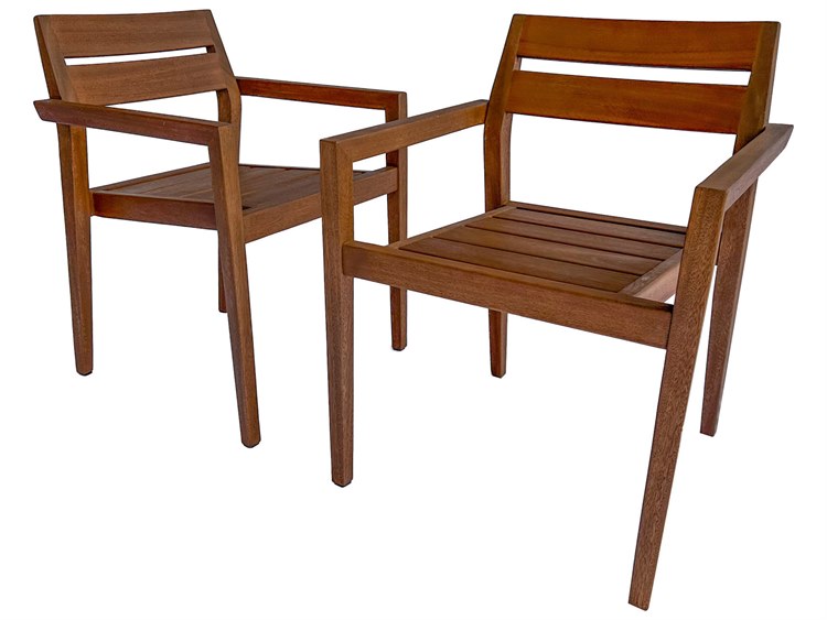 Outdoor Interiors Eucalyptus Stacking Dining Chair (Price Includes Four)