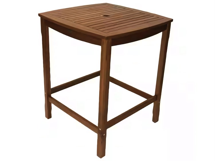 Outdoor Interiors Eucalyptus Square Bar Table, 34" x 34"