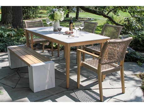Outdoor Interiors Antique Wash Patio Dining Set