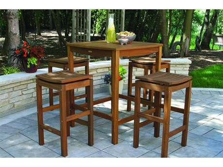 Outdoor Interiors Eucalylptus Wood Dining Set