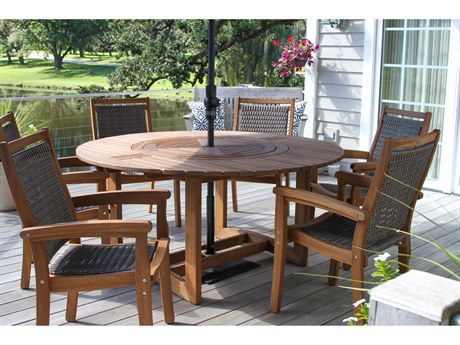 Outdoor Interiors Eucalylptus Wood Dining Set