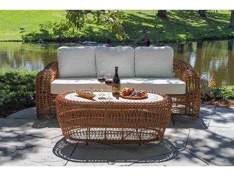 Outdoor Interiors On The Vine Wicker Cushion Lounge Set
