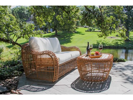 Outdoor Interiors On The Vine Wicker Cushion Lounge Set