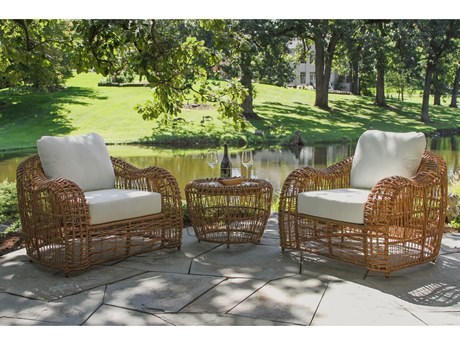 Outdoor Interiors On The Vine Wicker Cushion Lounge Set