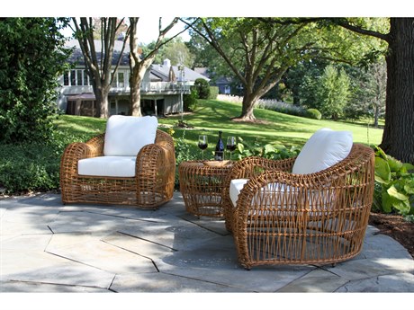 Outdoor Interiors On The Vine Wicker Cushion Lounge Set