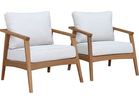 Outdoor Interiors Eucalyptus Modern Armchairs (Price Includes Two)