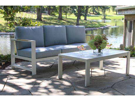 Outdoor Interiors Sienna Aluminum Cushion Lounge Set