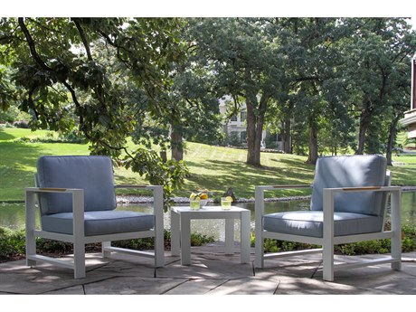 Outdoor Interiors Sienna Aluminum Cushion Lounge Set