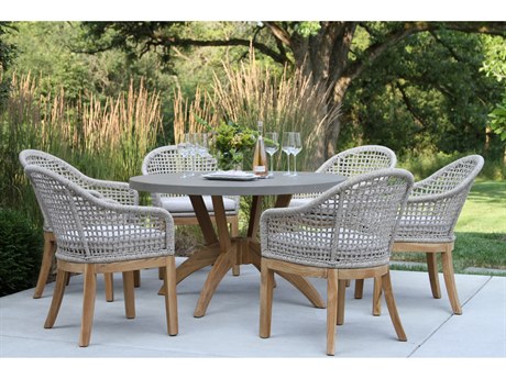 Outdoor Interiors Teak Rope Dining Set