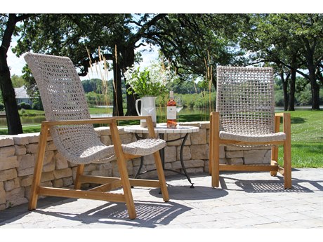 Outdoor Interiors Teak Rope Lounge Set