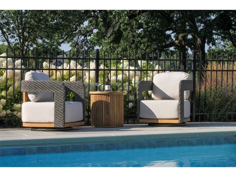 Outdoor Interiors Teak Cushion Lounge Set