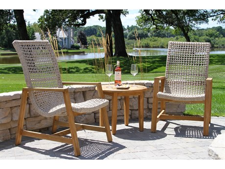Outdoor Interiors Teak Rope Lounge Set