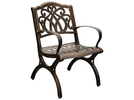 Oakland Living Cast Aluminum Bronze Outdoor Patio Dining Chair