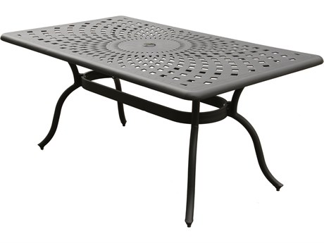 Oakland Living Modern Aluminum Black Rectangle Patio Dining Table