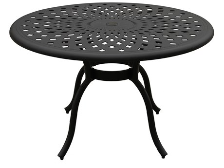 Oakland Living Modern Aluminum Black Round Outdoor Dining Table