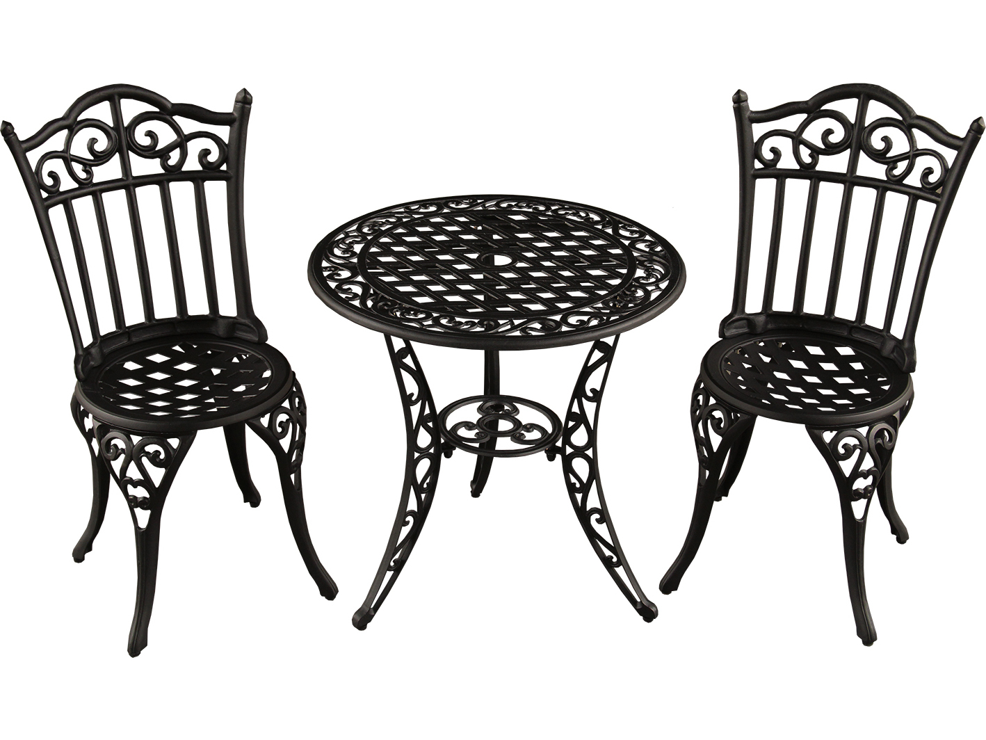 Oakland Living Ornate Sand Black Aluminum 3 Piece Bistro ... Oakland Living Ornate Sand Black Aluminum 3 Piece Bistro ... on Oakland Living Bistro Set id=81795