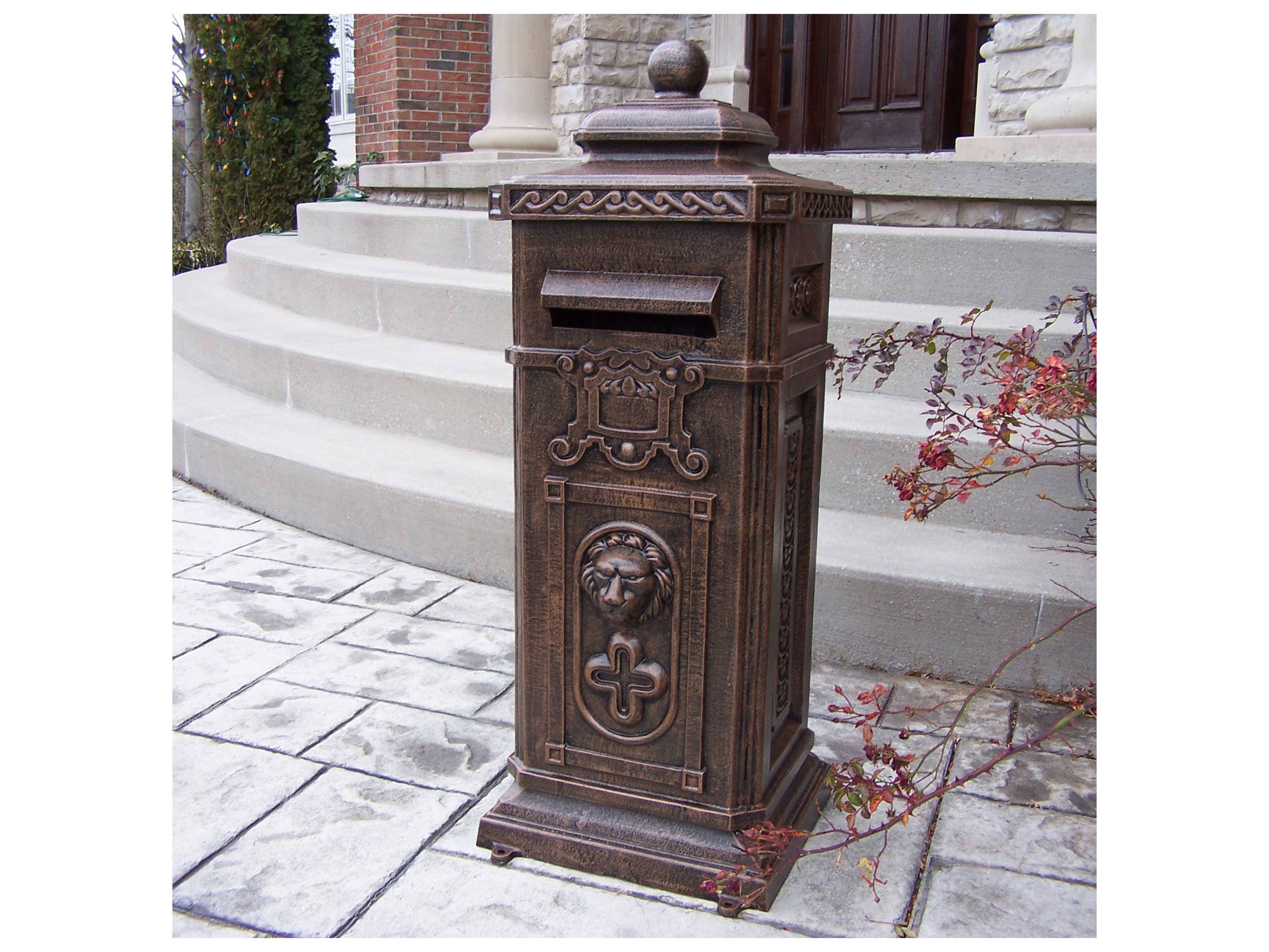 Oakland Living Cast Aluminum Kensington Decorative Mail Box in Antique