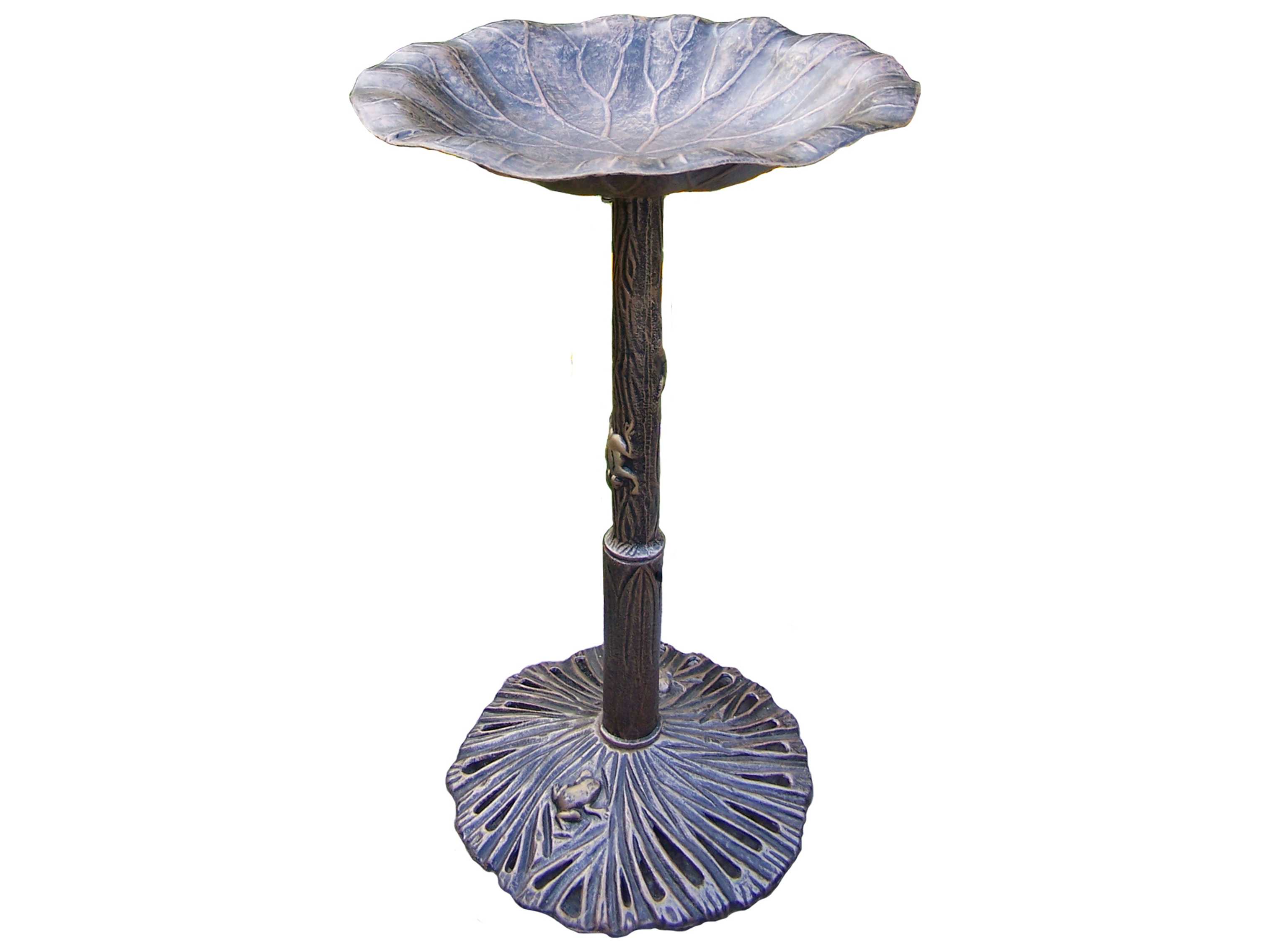 oakland living lily cast aluminum bird bath in antique oakland living lily cast aluminum bird bath in antique