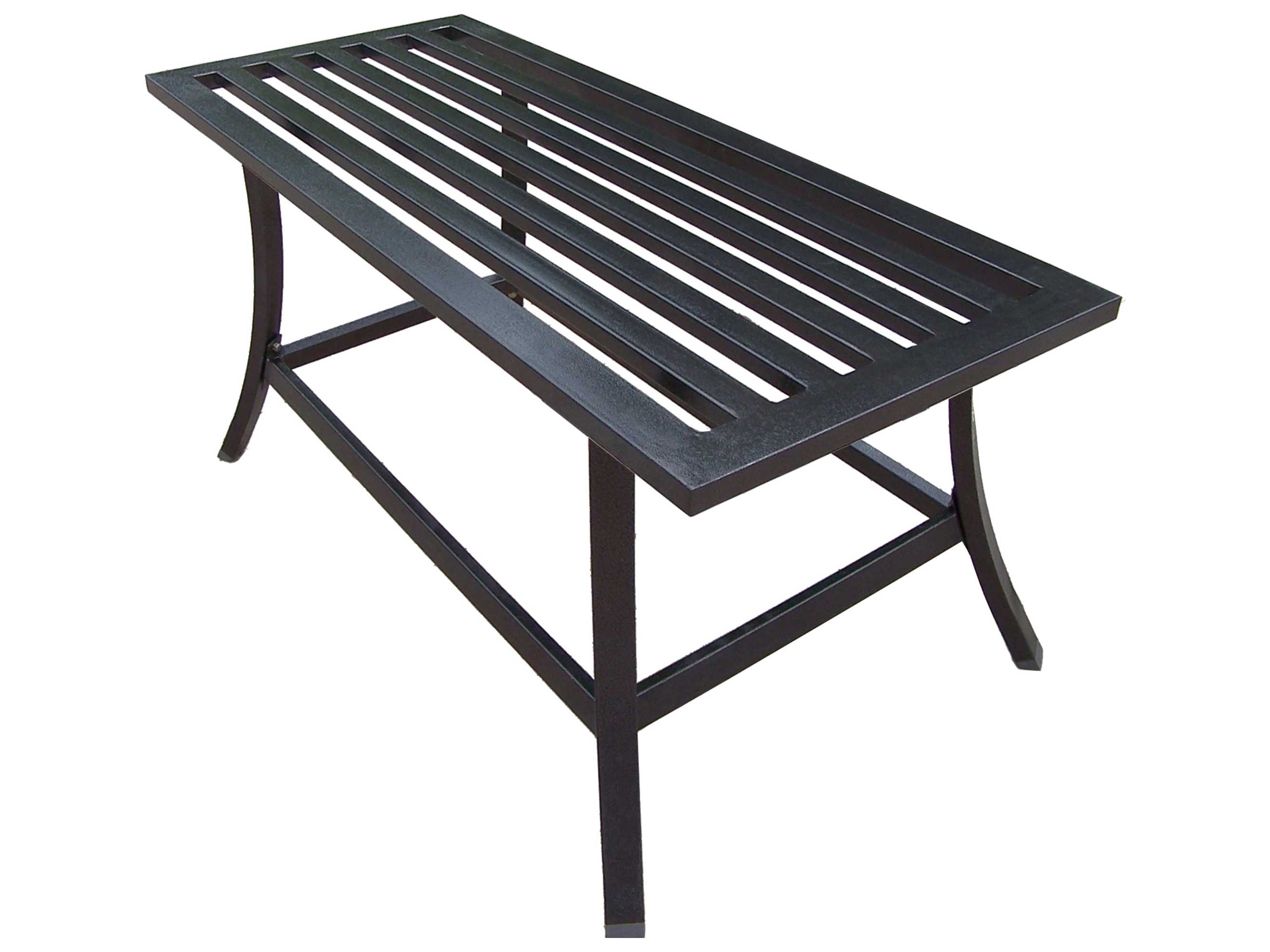 Oakland Living Rochester Wrought Iron 36 x 16 Rectangular Coffee Table