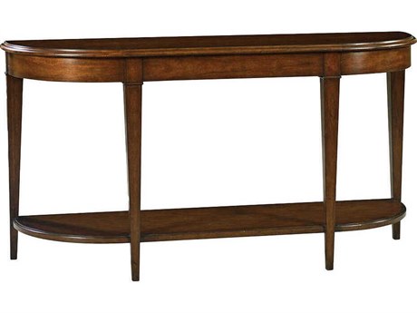 Oliver Home Dover Demilune Wood Country Console Table