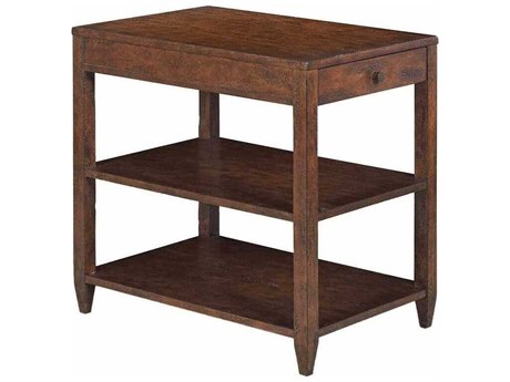 Oliver Home Wallace Rectangular Wood Country End Table