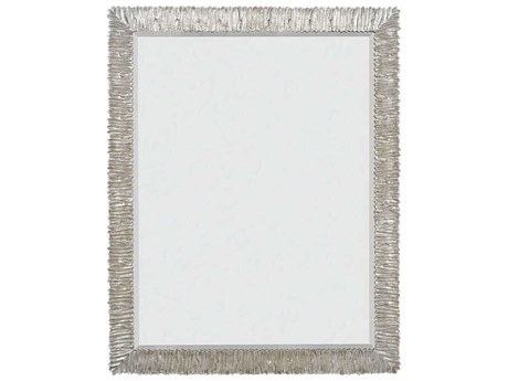 Oliver Home Oceanside Silver Leaf Rectangular Wall Mirror