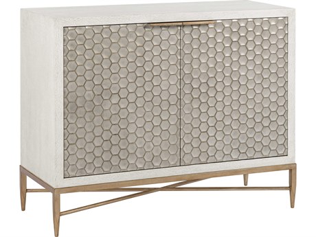 Oliver Home Honeycomb Sand Gray Accent Chest