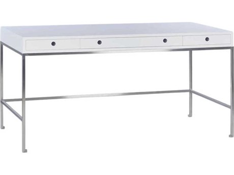 Oliver Home Kent Ghost White Acacia Wood Writing Desk